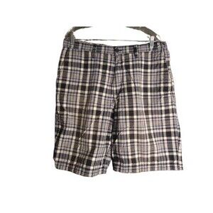 Sonoma Multicolored Blue Plaid Chino With Pockets 10” Inseam Shorts Men’s 36